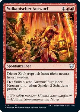 Vulkanischer Auswurf